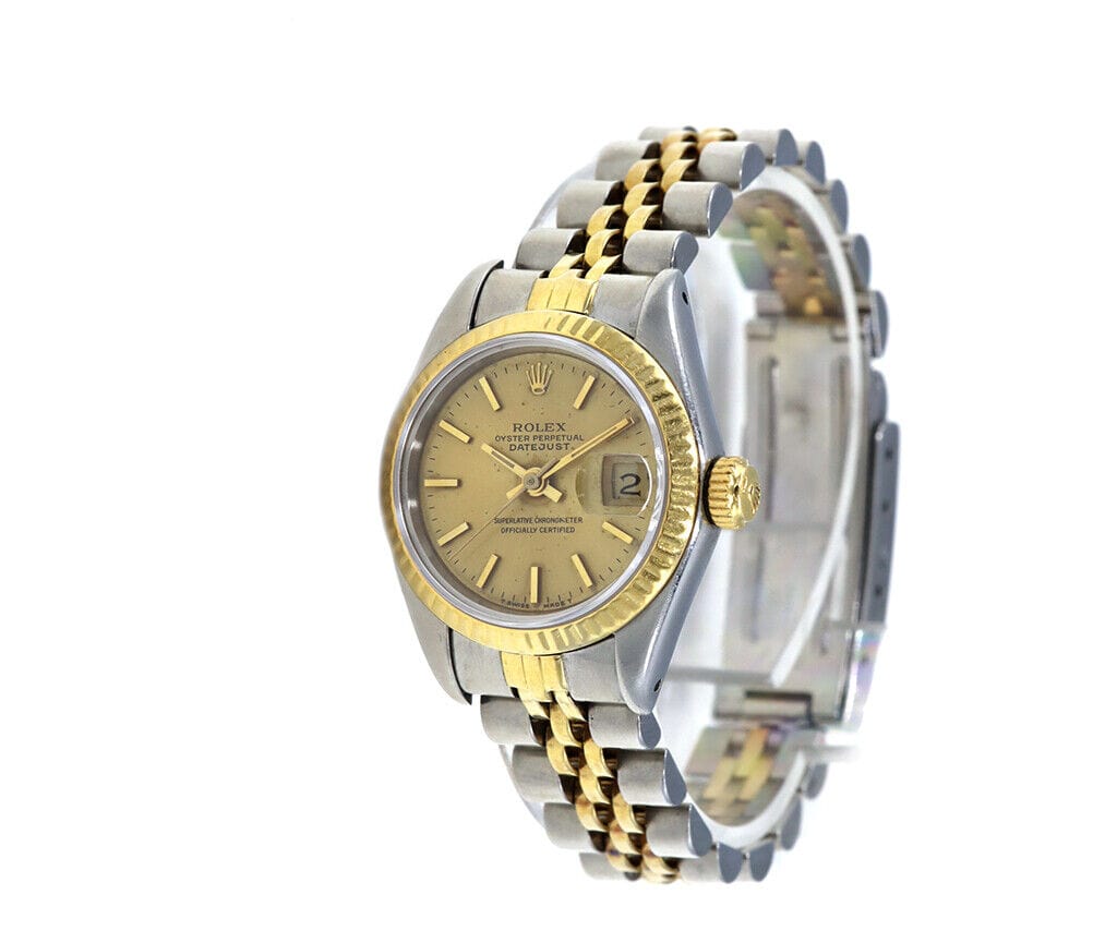 1996 Rolex Datejust 69173 26MM Champagne Dial Ladies Watch