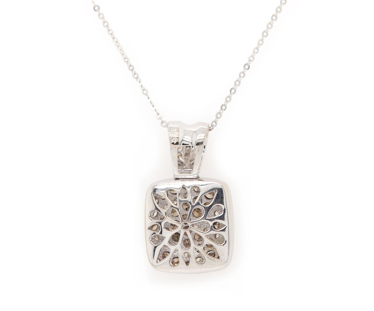 1.50ctw White and Brown Diamond Pendant Necklace in 14K