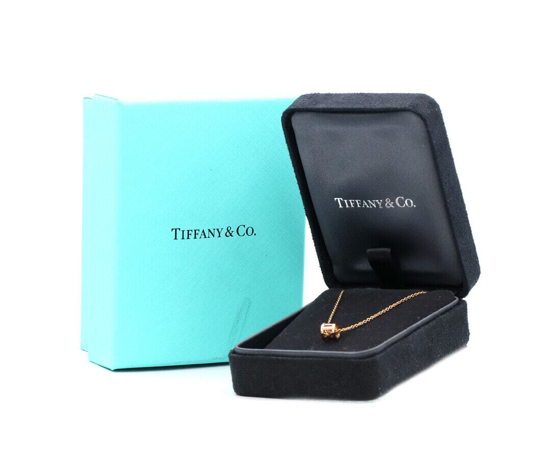 Tiffany & Co. Atlas Open Mini Pendant Necklace in 18K