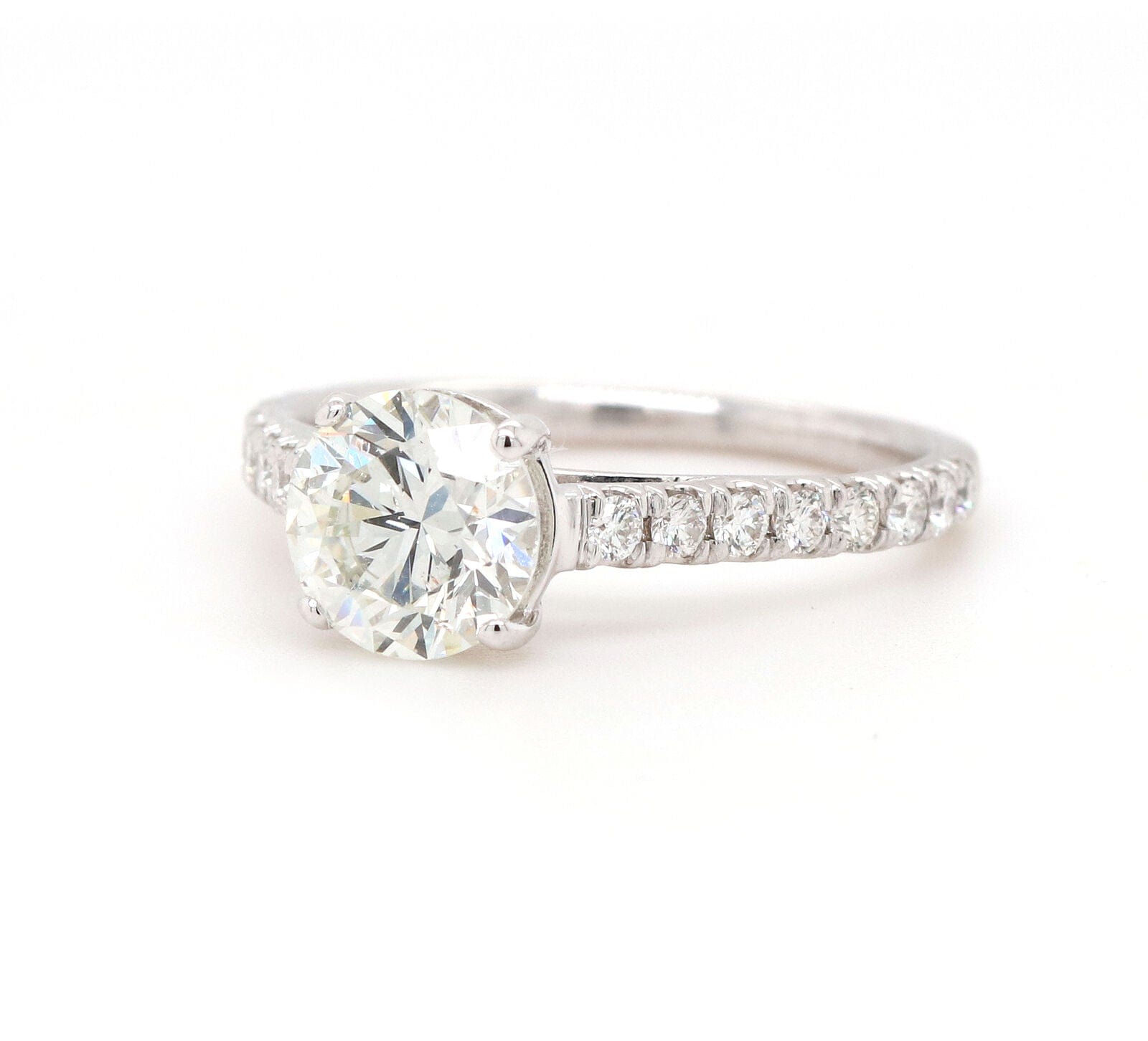 1.50ctw Round Diamond Straight Engagement Ring in 14K