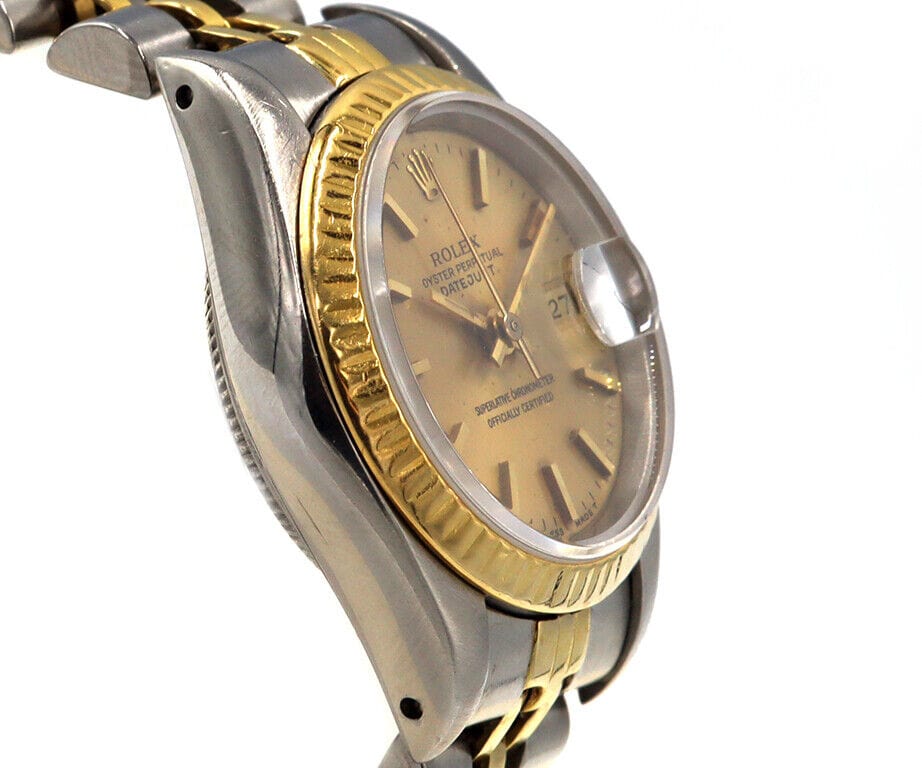 1996 Rolex Datejust 69173 26MM Champagne Dial Ladies Watch