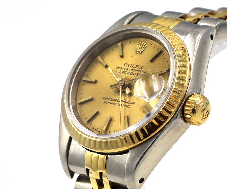 1996 Rolex Datejust 69173 26MM Champagne Dial Ladies Watch