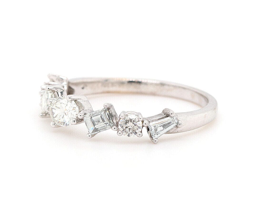 0.77ctw Mixed Cut Diamond Band Ring in 14K