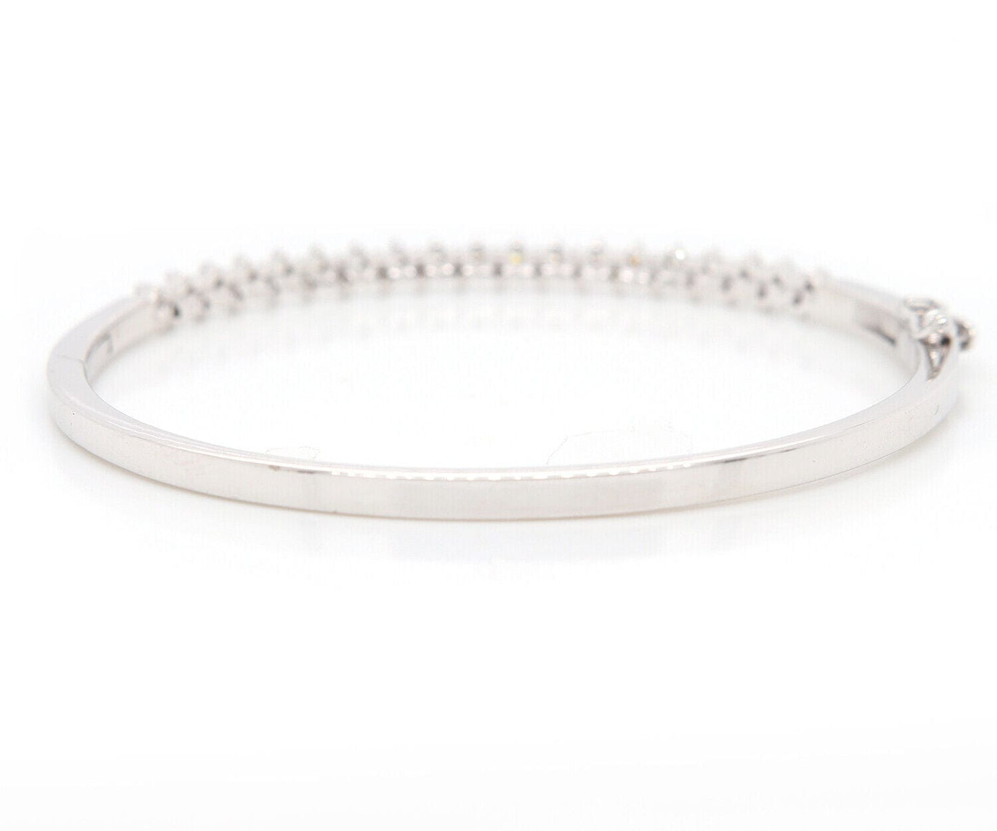 0.65ctw Diamond Zig Zag Bangle Bracelet in 14K