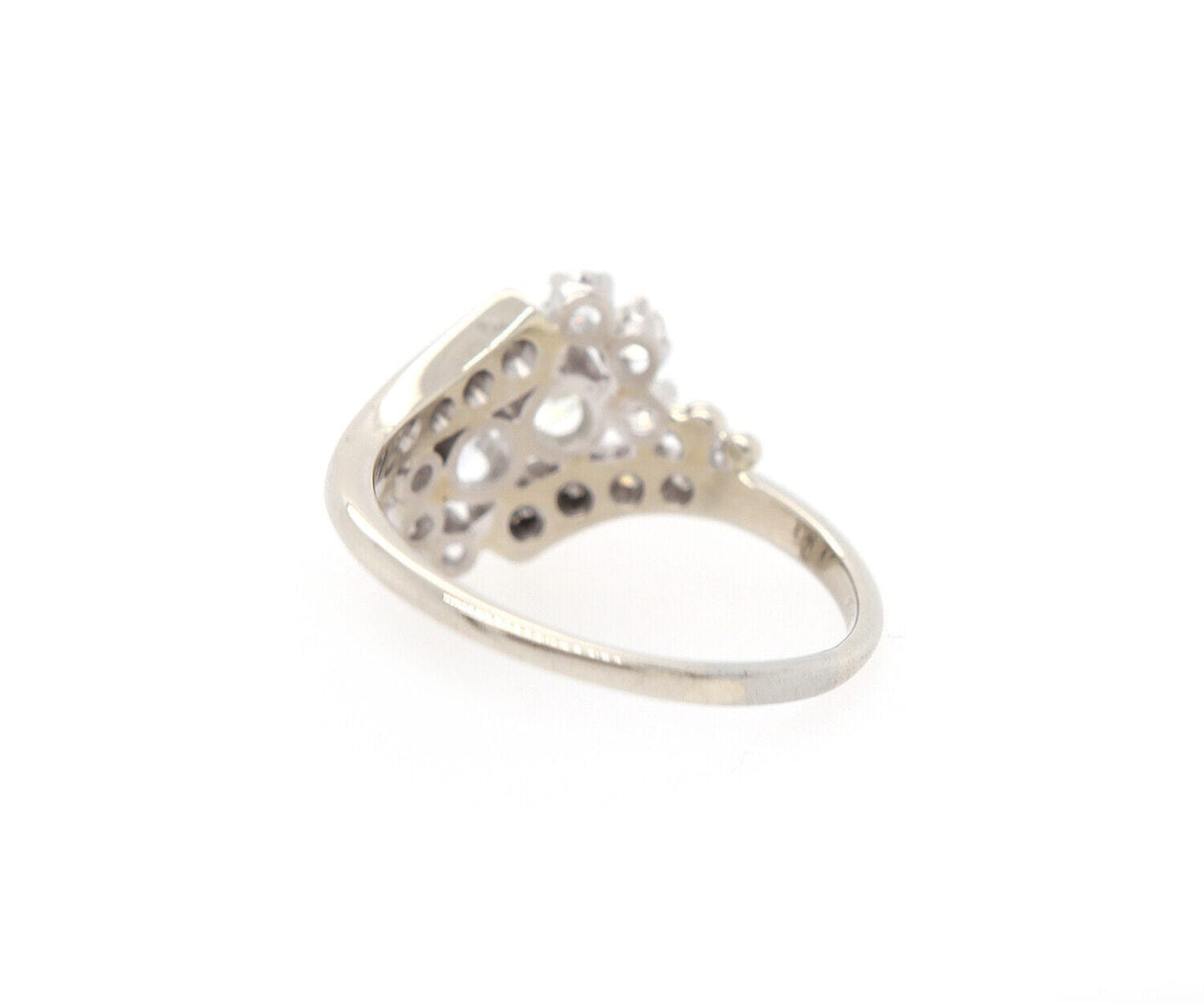 Vintage 1.00ctw Round Diamond Bypass Style Ring in 18K