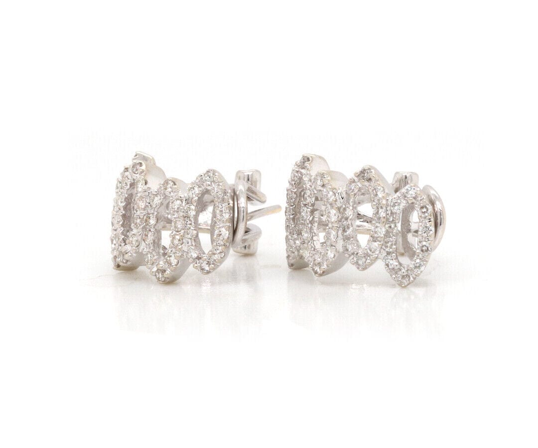 1.00ctw Diamond Open Huggie Earrings in 14K