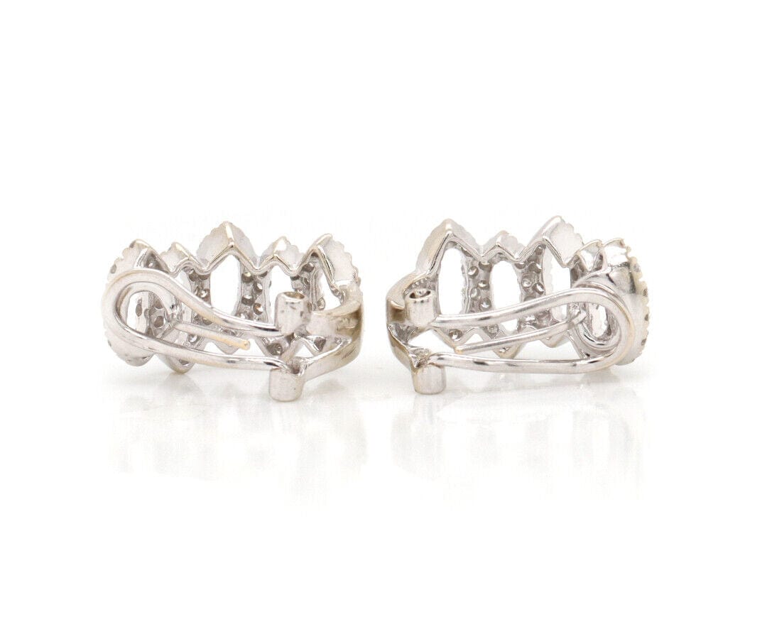 1.00ctw Diamond Open Huggie Earrings in 14K