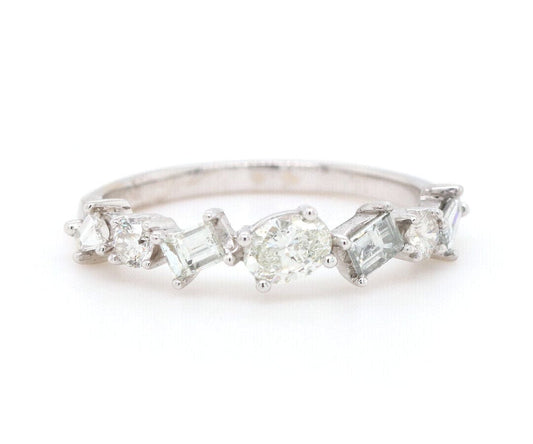 0.77ctw Mixed Cut Diamond Band Ring in 14K