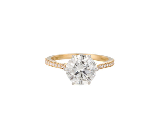 2.65ctw Round Diamond Straight Engagement Ring in 18K