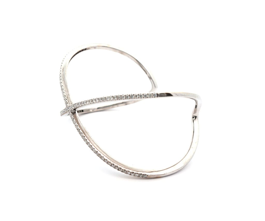 2.00ctw Diamond X Cuff Bracelet in 14K