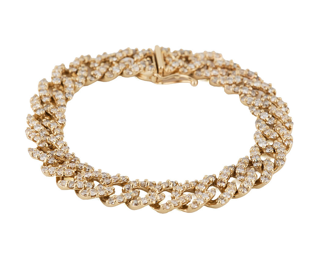 8.0ctw Diamond Curb Link Bracelet in 14K