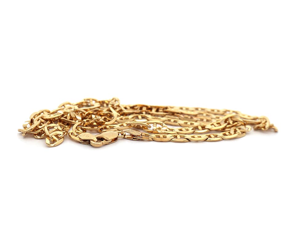 5.0MM Polished Marine Link Chain Necklace in 14K