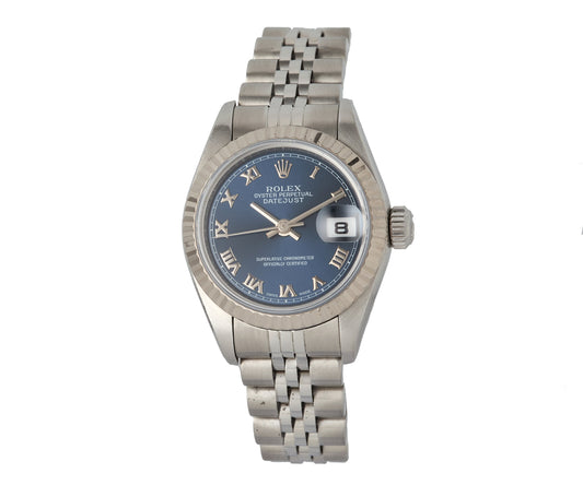 1997 Rolex Datejust 69174 26MM Blue Dial Ladies Watch