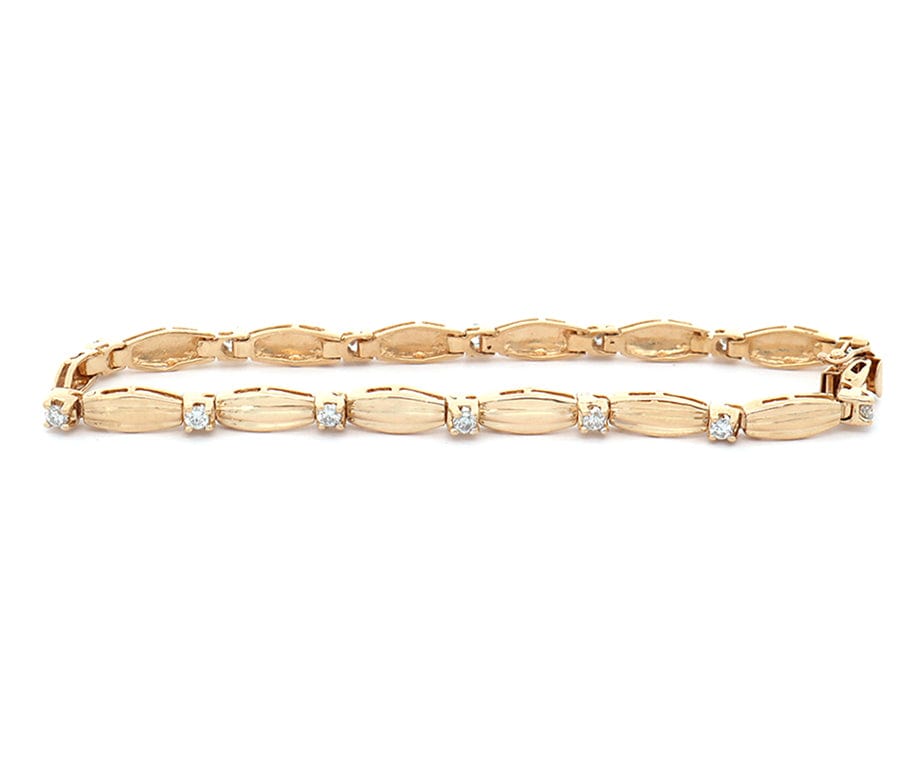 0.70ctw Diamond Station Link Bracelet in 14K