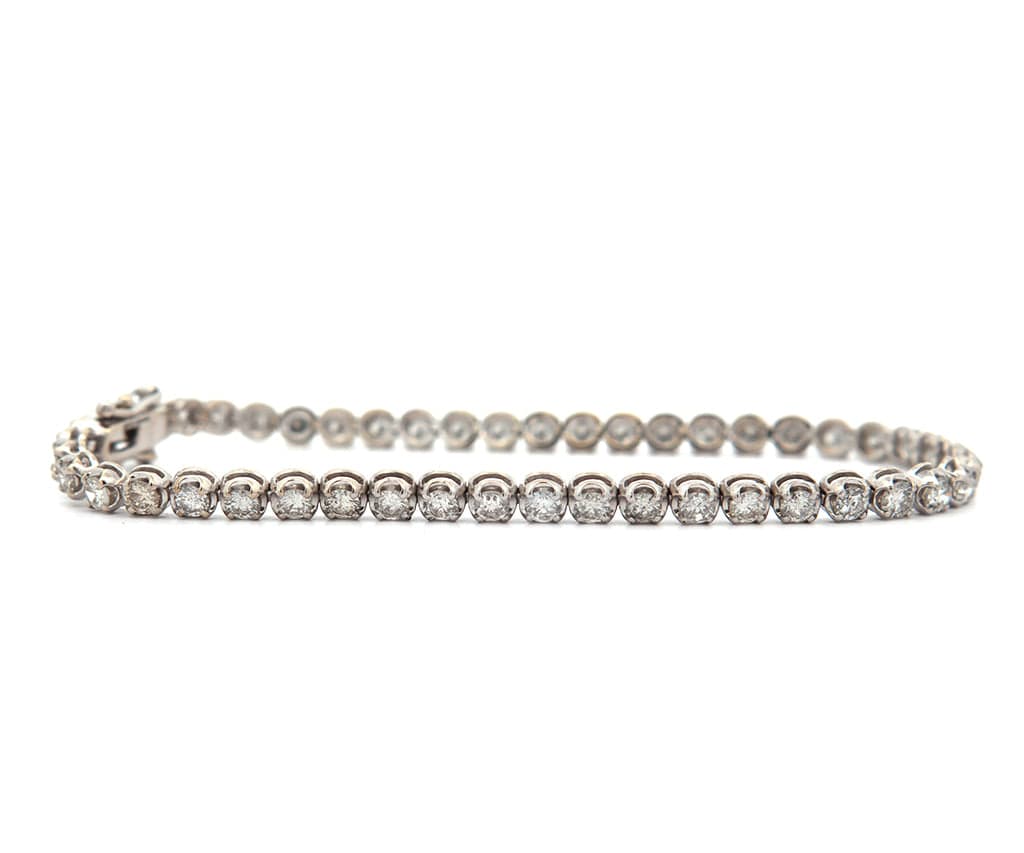 3.35ctw Round Diamond Tennis Bracelet in 14K