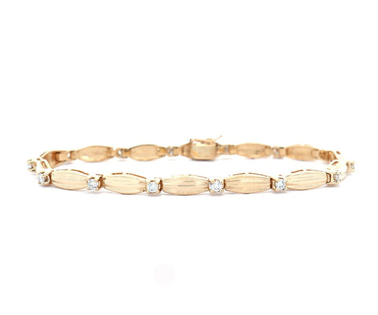 0.70ctw Diamond Station Link Bracelet in 14K