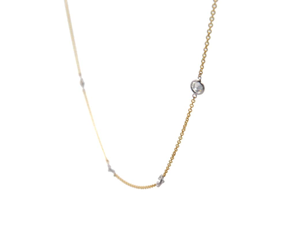 1.28ctw Round Diamond by the Yard Station Necklace in 14K