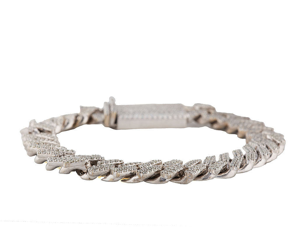 7.00ctw Diamond Curb Link Bracelet in 10K