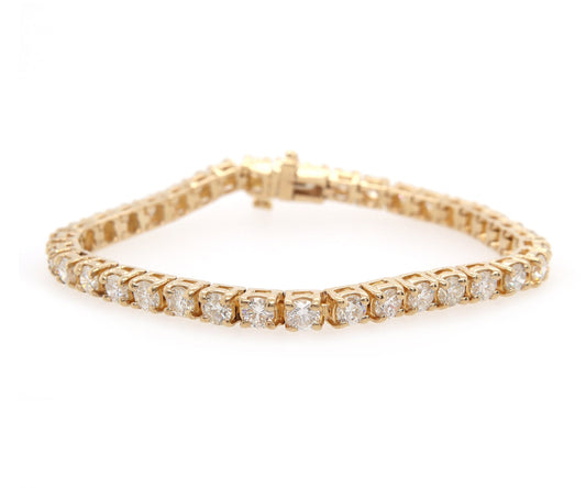 5.55ctw Round Diamond Tennis Bracelet in 14K