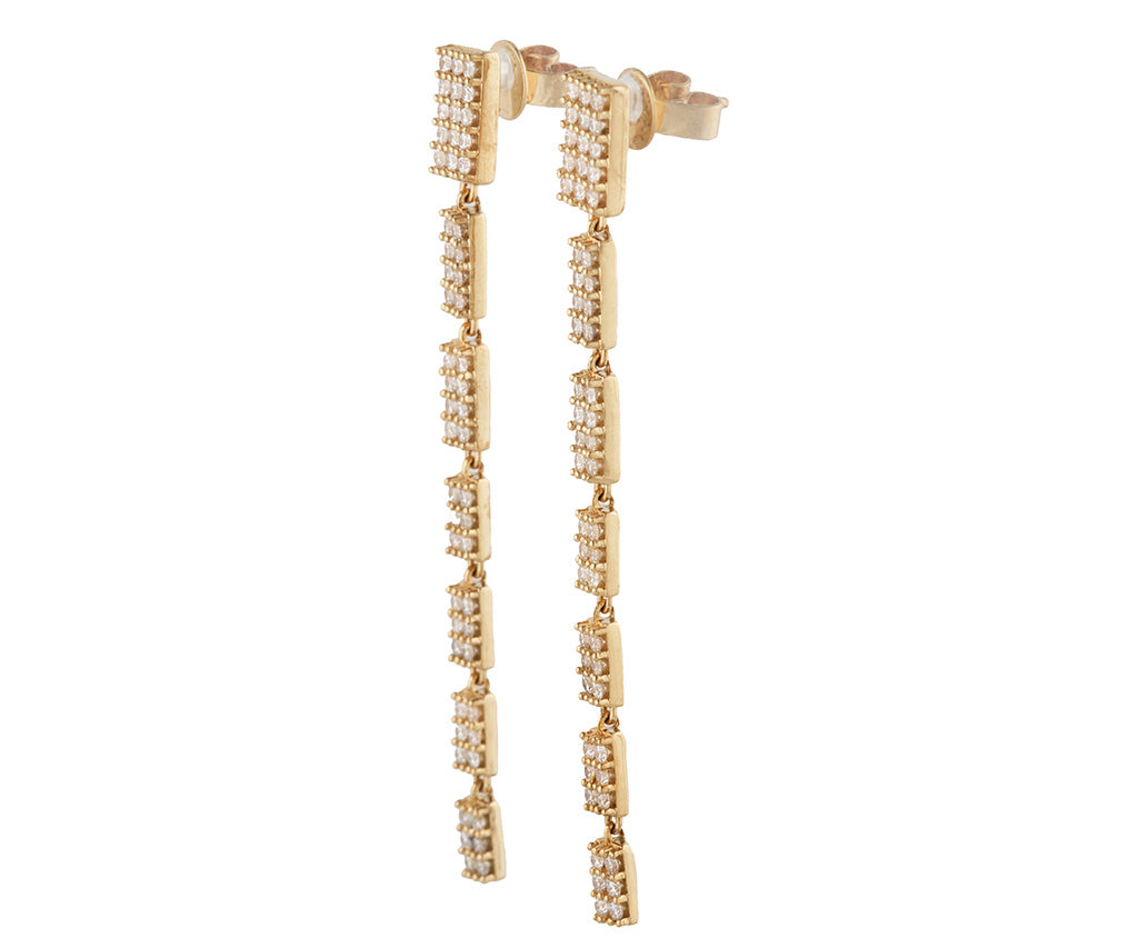 1.00ctw Diamond Multi Bar Dangle Earrings in 14K