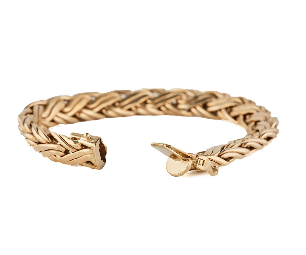 Tiffany & Co. Polished Wheat Braided Rope Bracelet in 14K