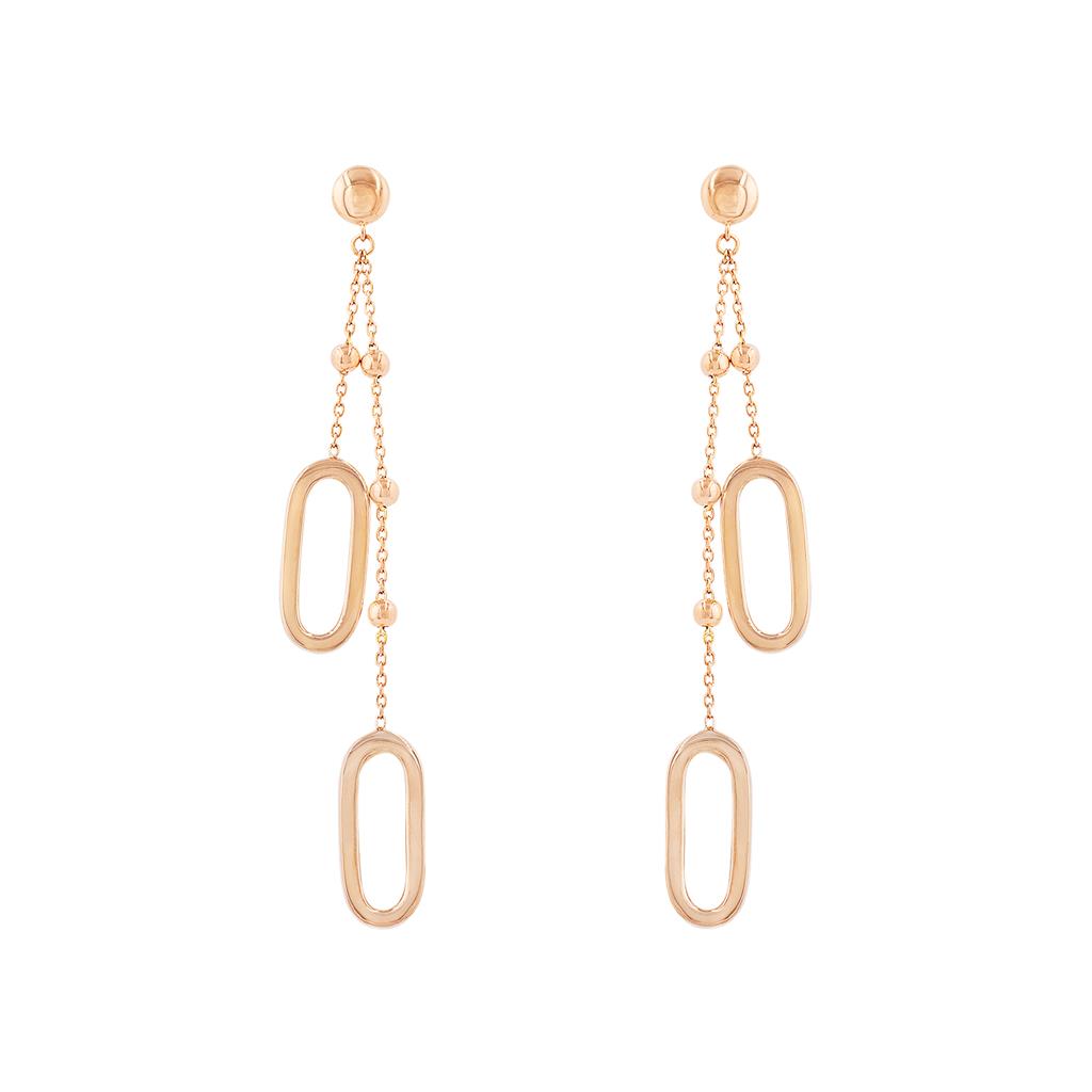 18K Rose Gold Drop Earrings