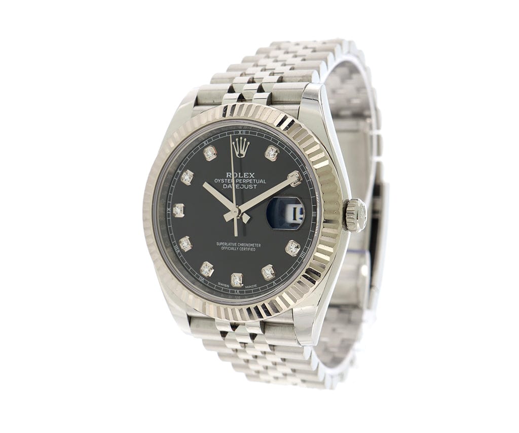 2021 Rolex Datejust II 126334 41MM Black Diamond Dial Men's Watch