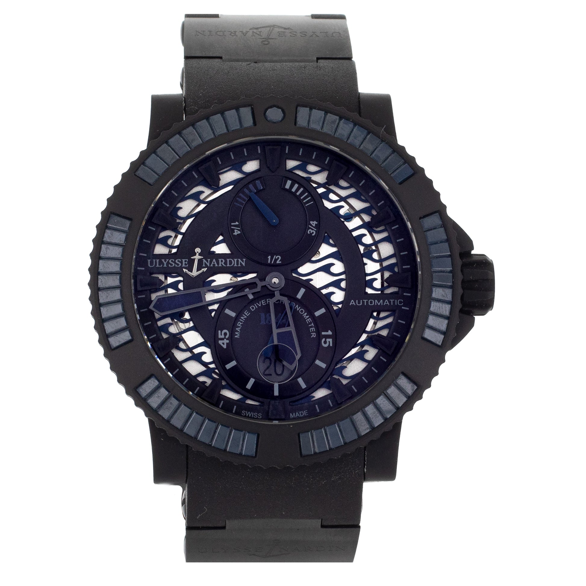 Ulysse Nardin Diver Black Sea Blue Ceramic Baguettes 263-92B3-3C/923