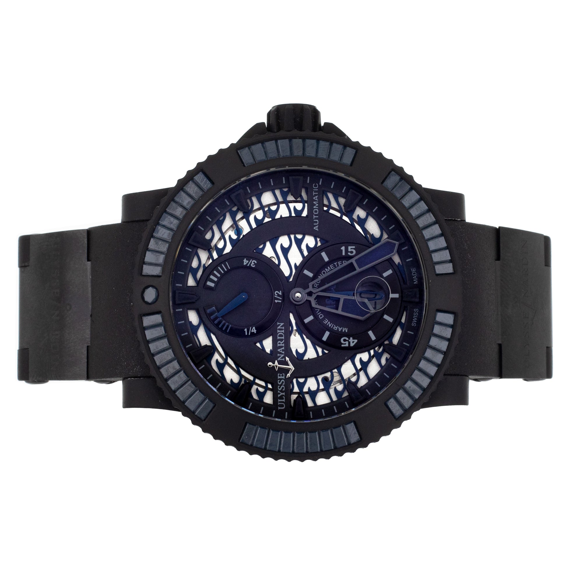 Ulysse Nardin Diver Black Sea Blue Ceramic Baguettes 263-92B3-3C/923