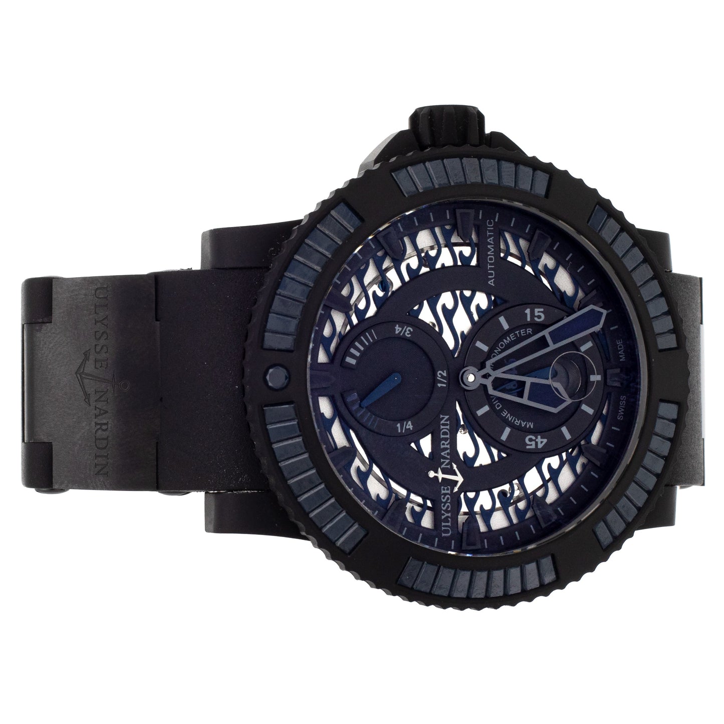 Ulysse Nardin Diver Black Sea Blue Ceramic Baguettes 263-92B3-3C/923