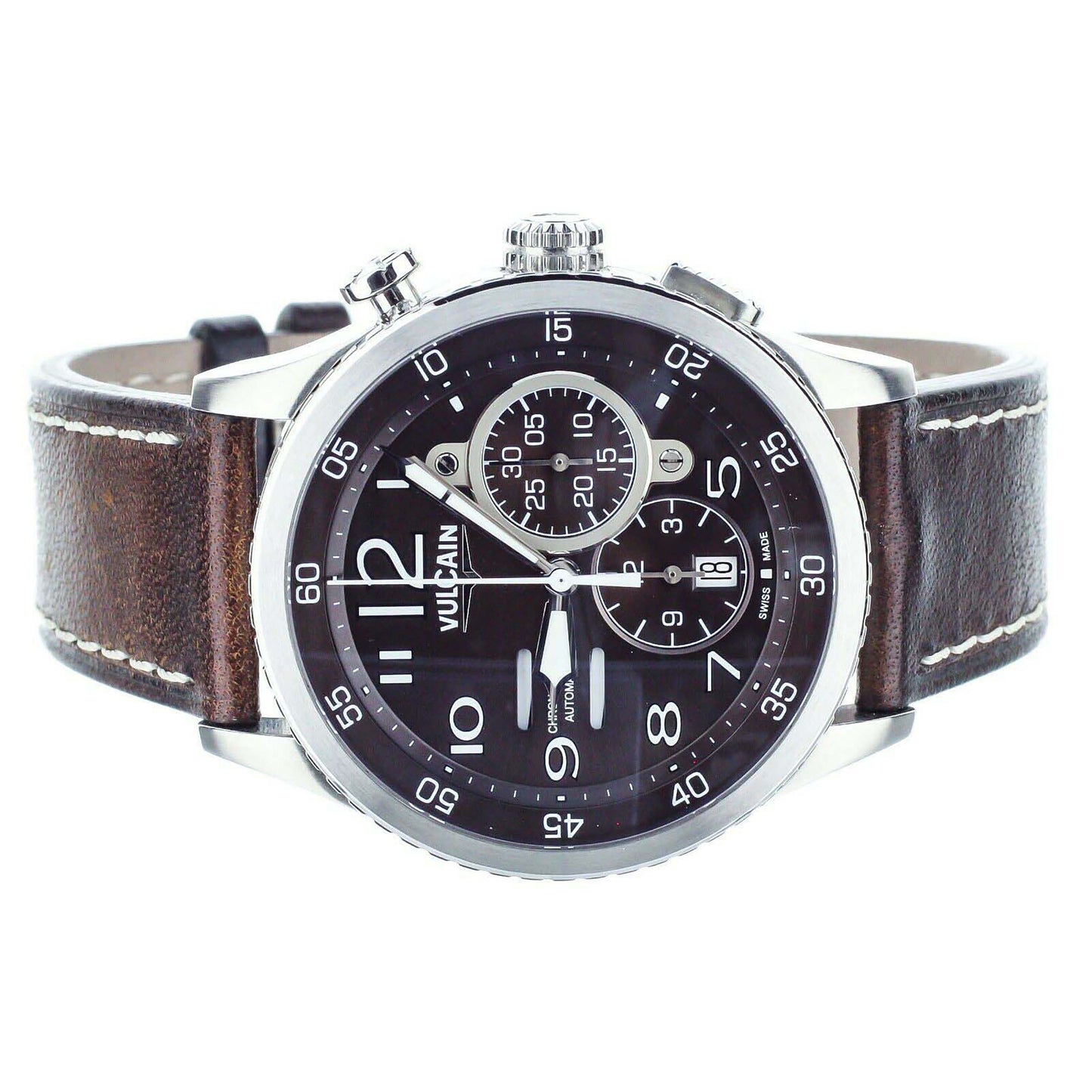 Vulcain Aviator Instrument Chronograph Black Dial 44.6mm 590163A47.BFC008