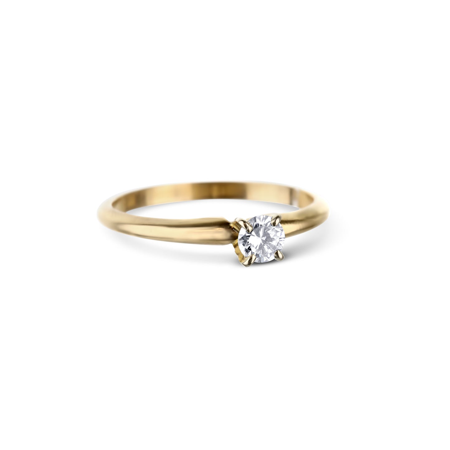 14K Yellow Gold Solitare Engagement Ring