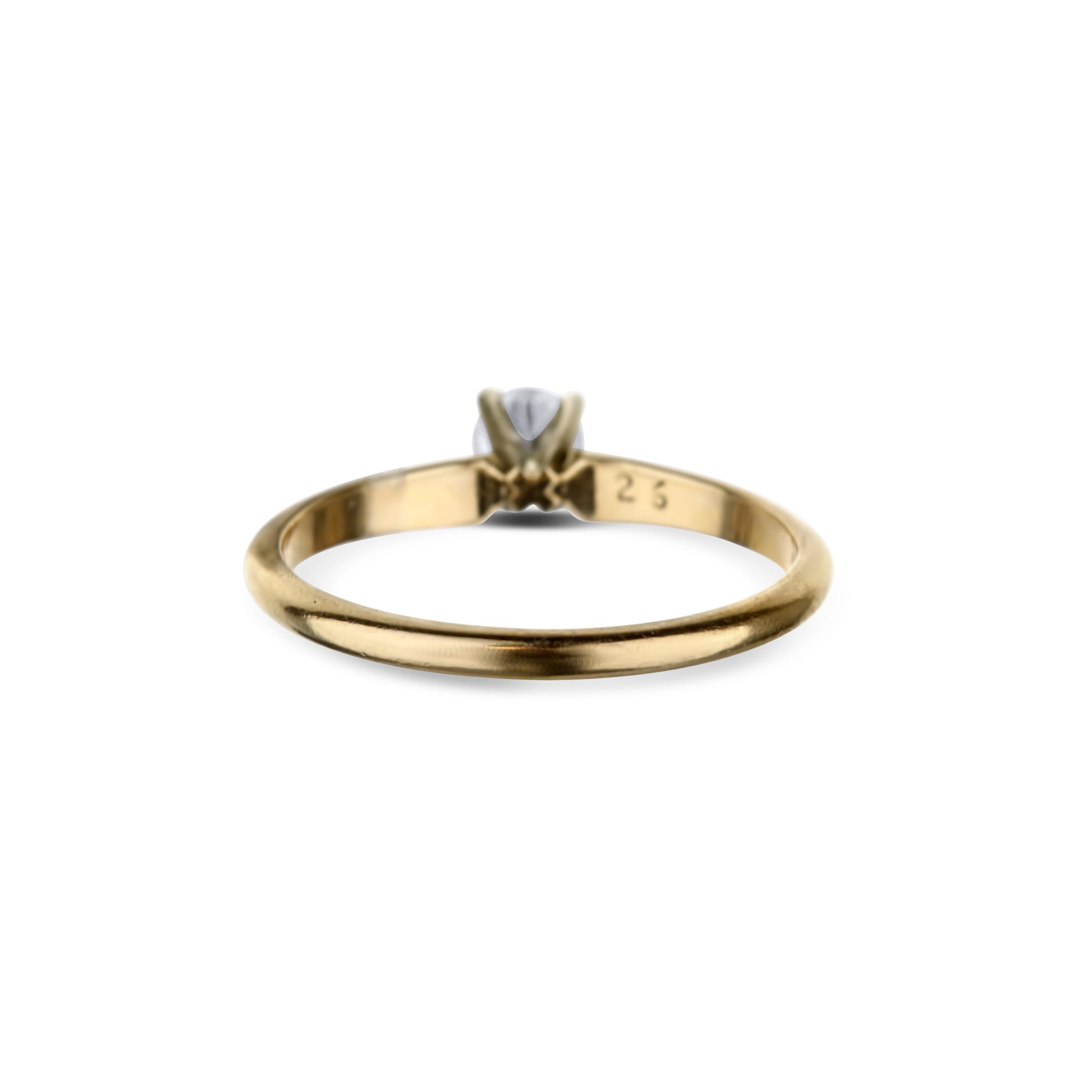 14K Yellow Gold Solitare Engagement Ring