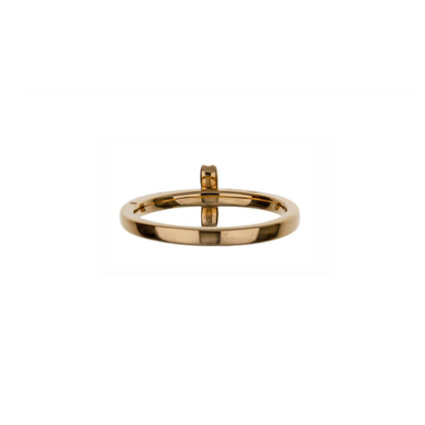 18K Yellow Gold Cross Ring With Diamonds