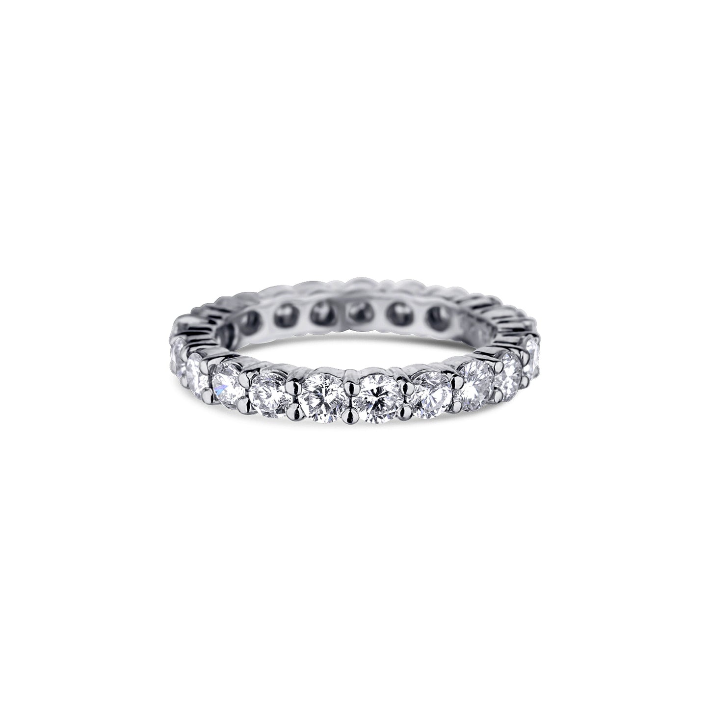 White Gold Diamond Mutual Prong Eternity Bands