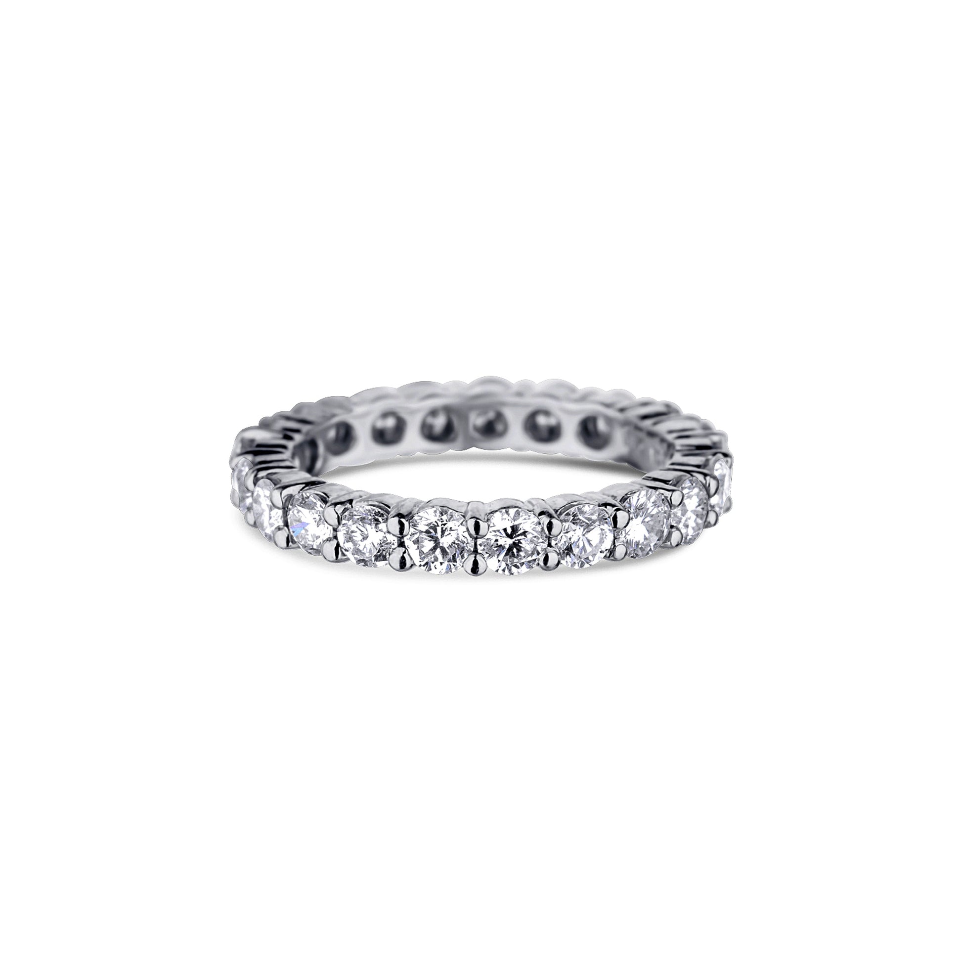 White Gold Diamond Mutual Prong Eternity Bands