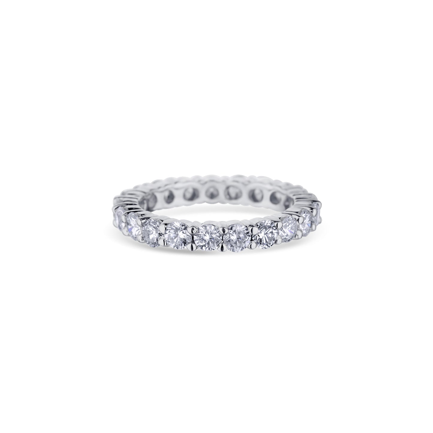 White Gold Diamond Mutual Prong Eternity Bands