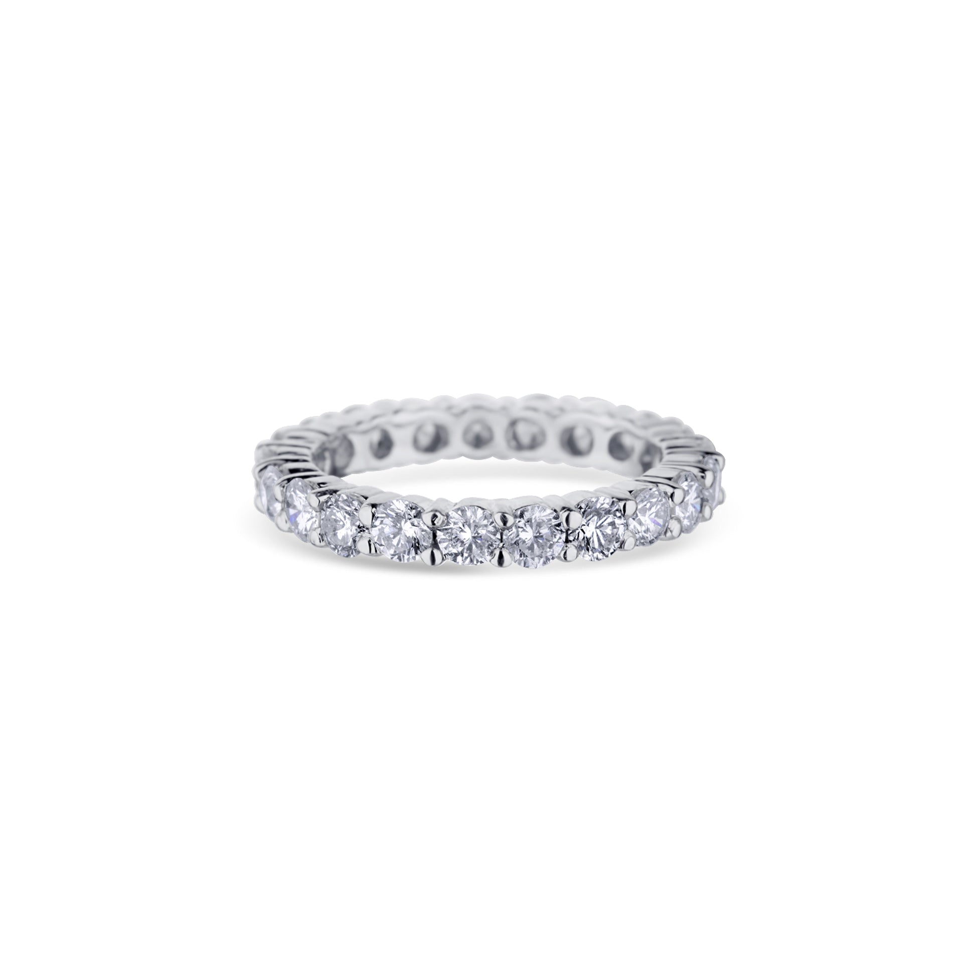 White Gold Diamond Mutual Prong Eternity Bands