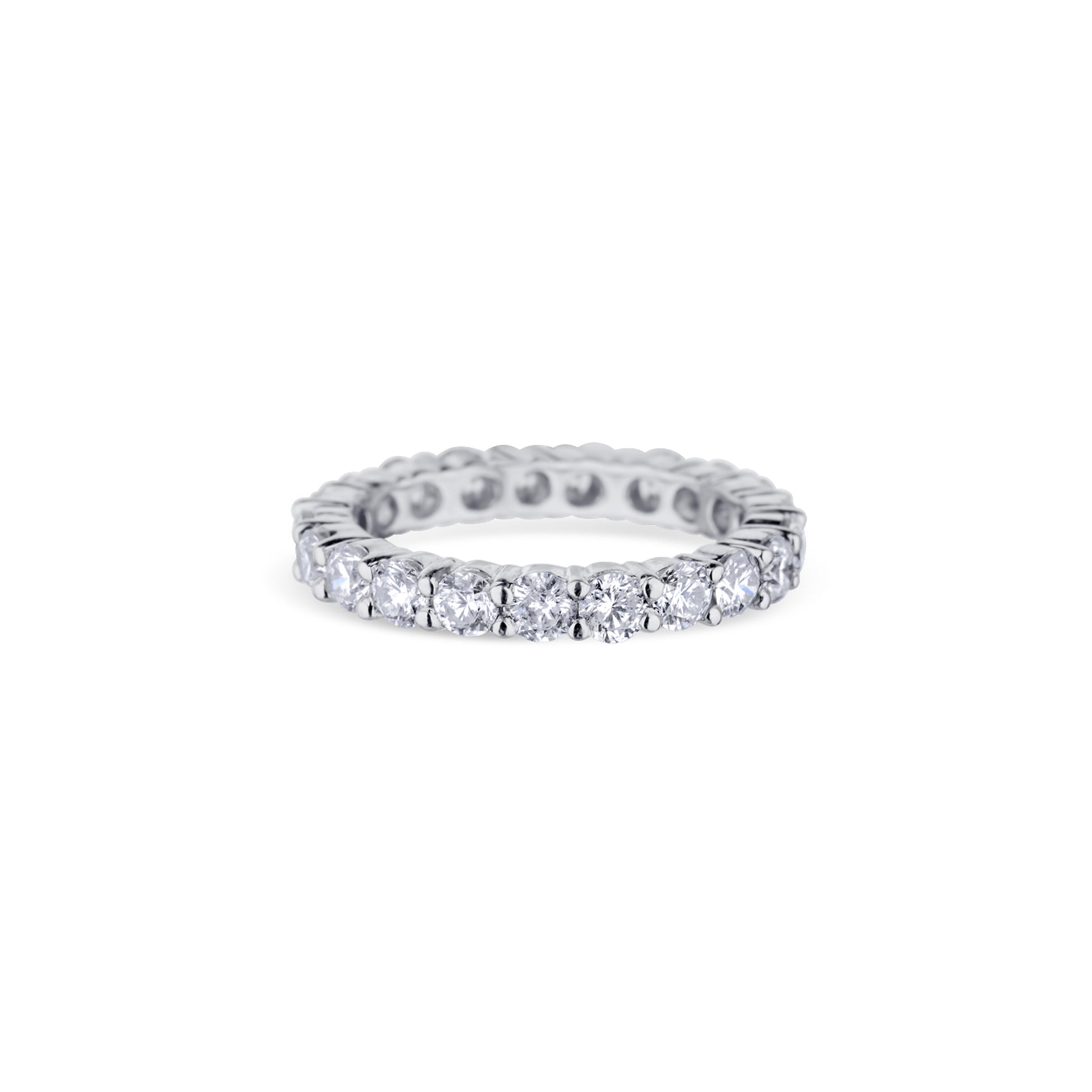 White Gold Diamond Mutual Prong Eternity Bands