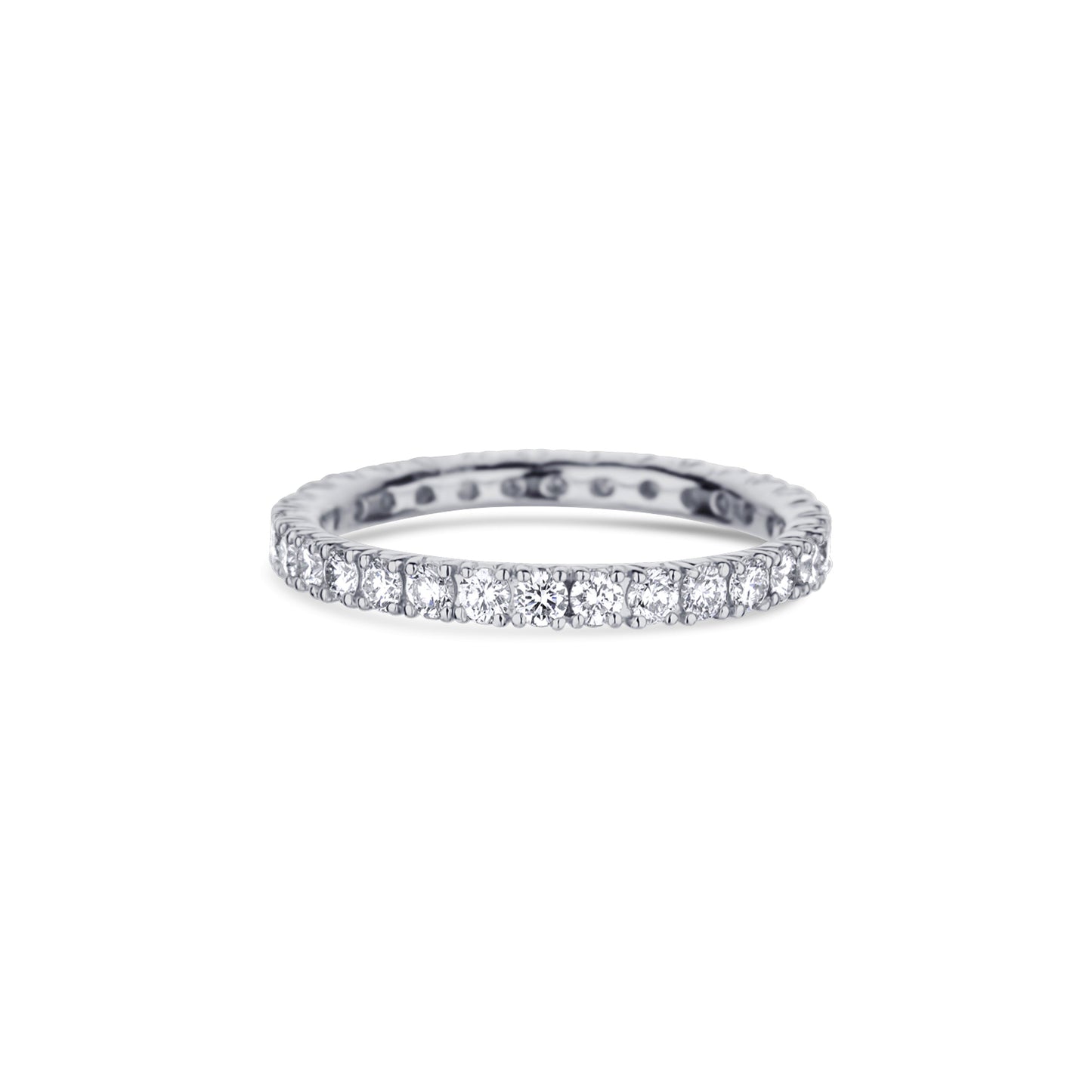 18K White Gold Custom Eternity Band