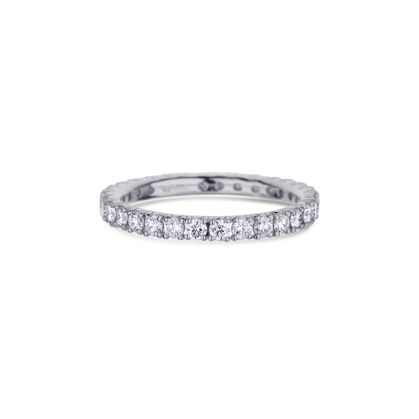 18K White Gold Custom Eternity Band