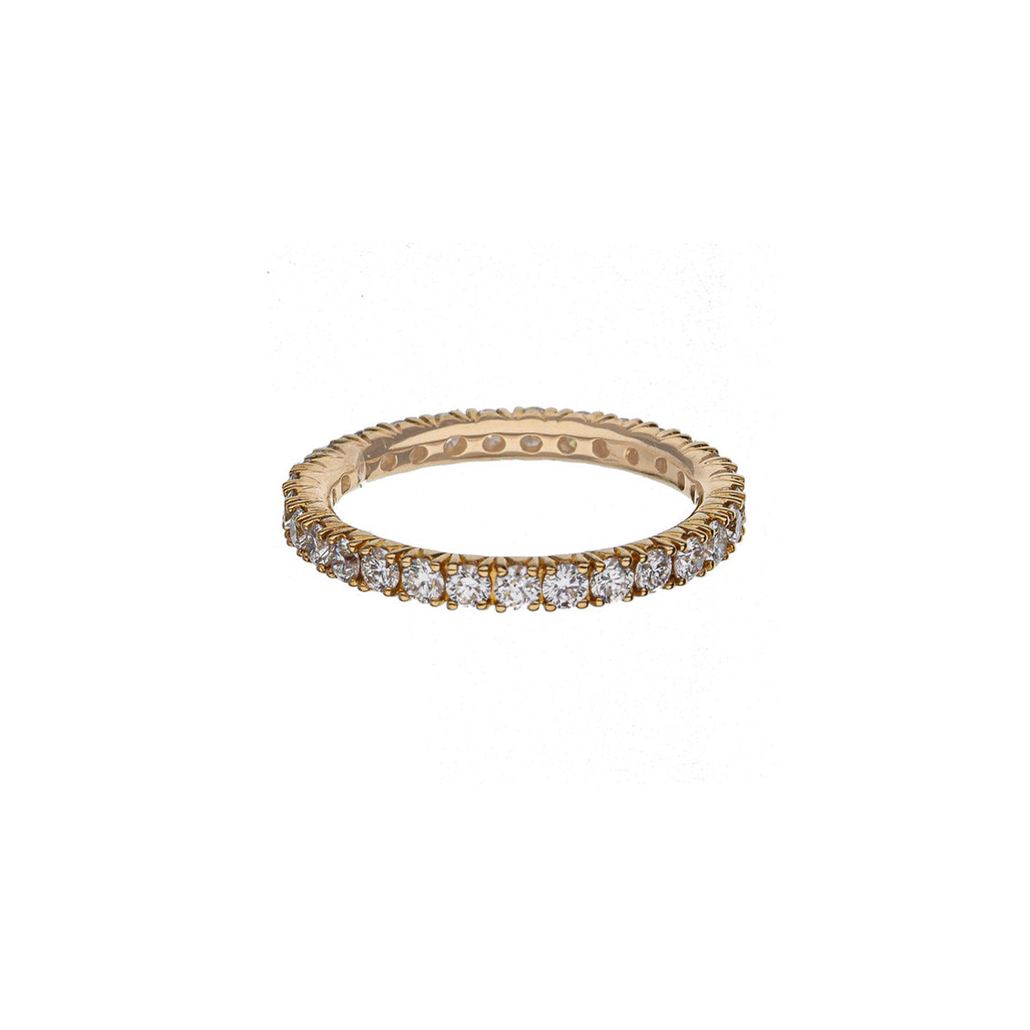 18K Rose Gold Round Diamond Eternity Band