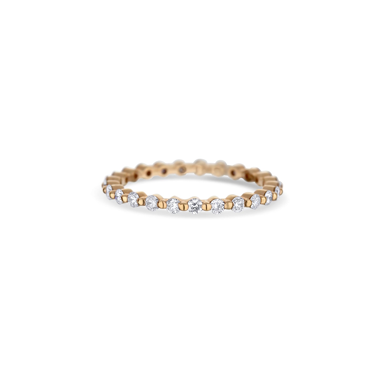 18K Rose Gold Petite Diamond Eternity Band