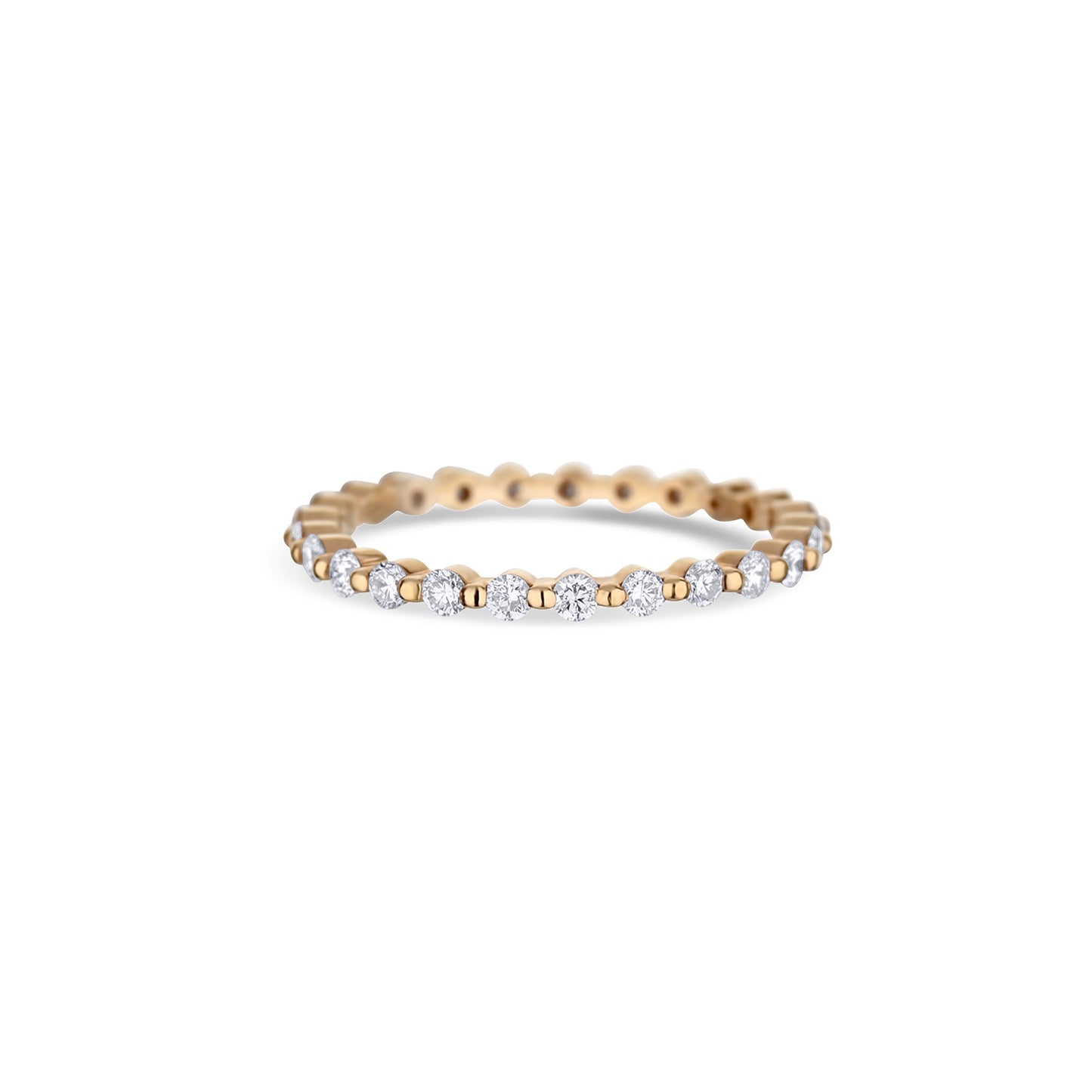 18K Rose Gold Petite Diamond Eternity Band