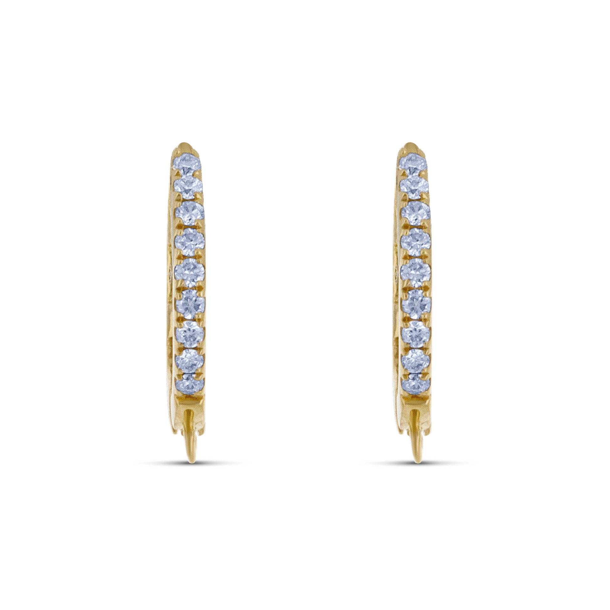 18K Yellow Gold Small Hoop Earrings