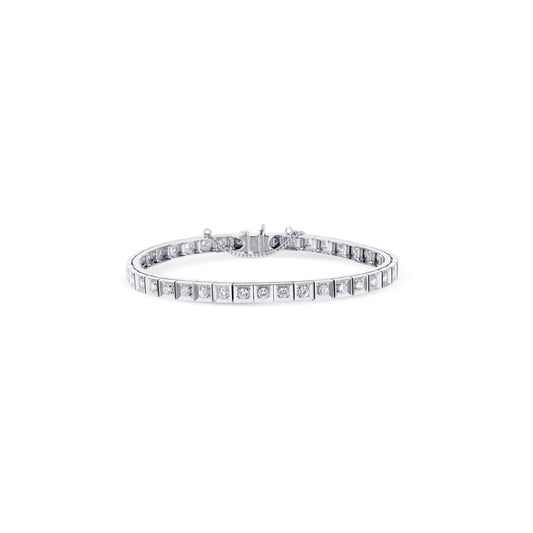 14K White Gold Diamond Tennis Bracelet