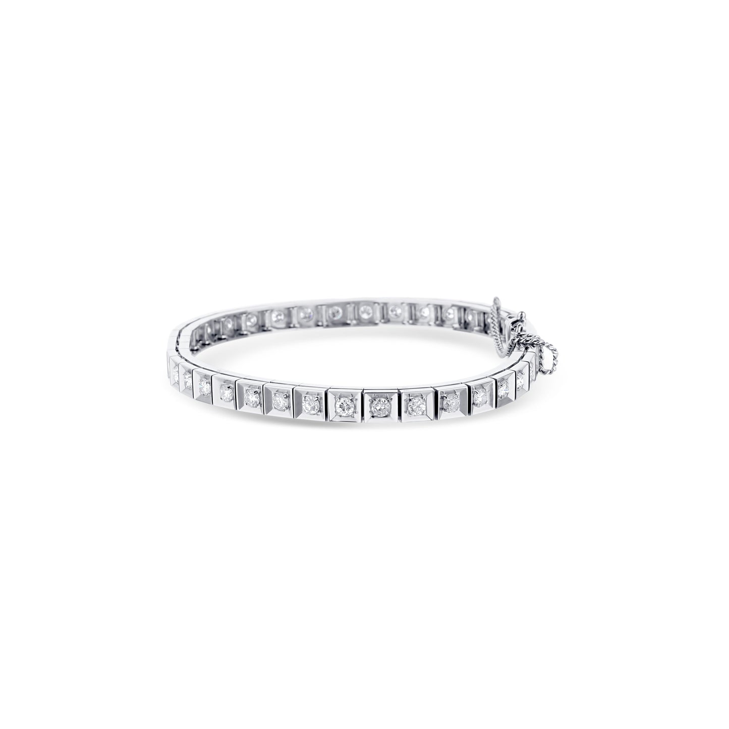 14K White Gold Diamond Tennis Bracelet