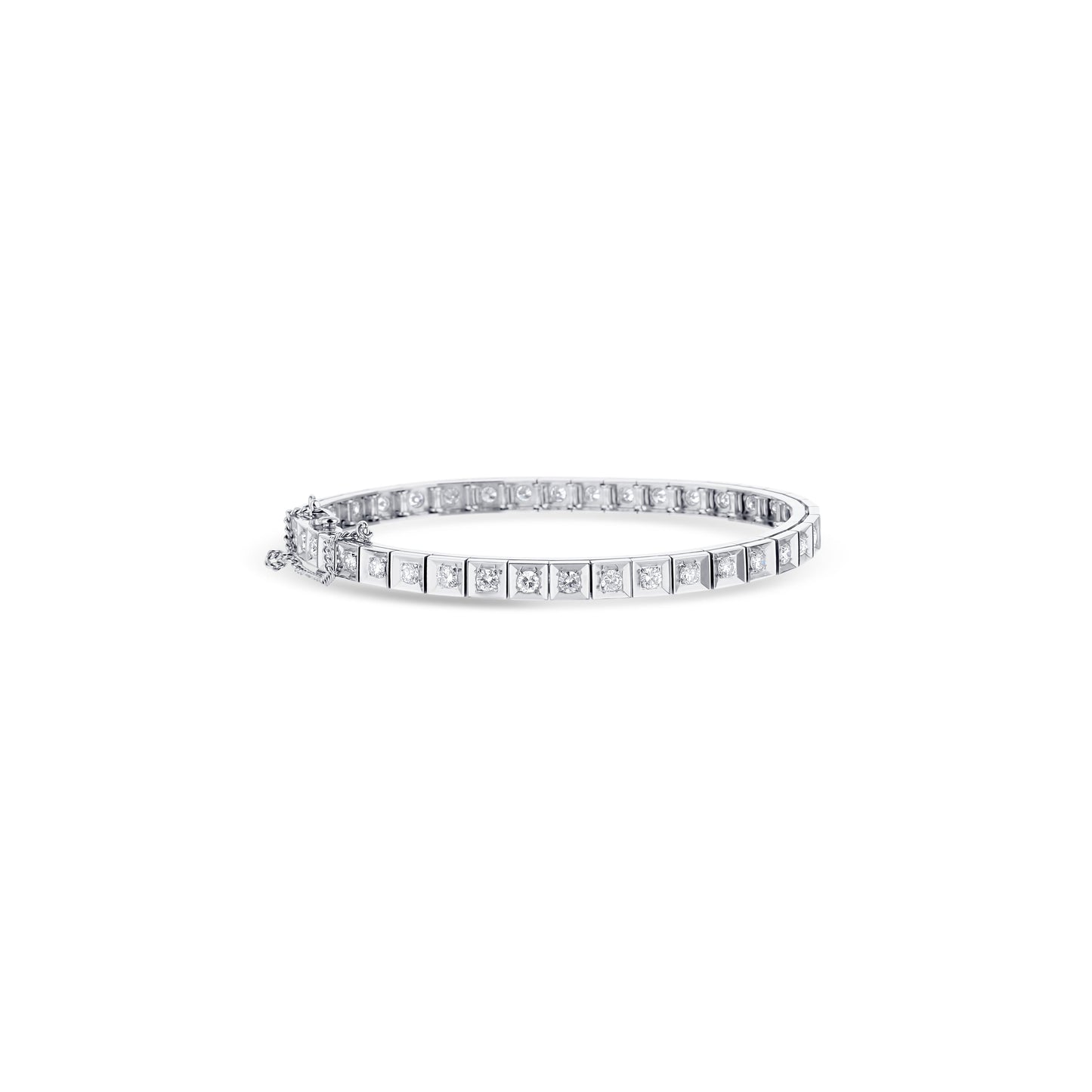 14K White Gold Diamond Tennis Bracelet