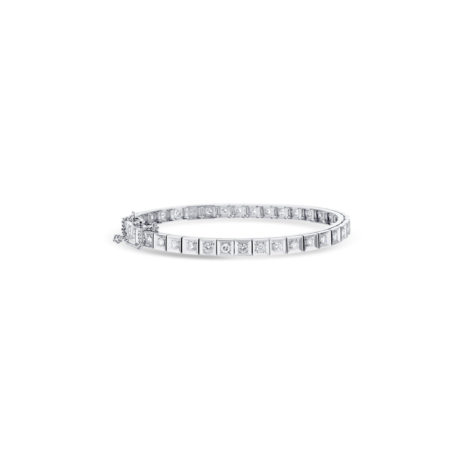 14K White Gold Diamond Tennis Bracelet