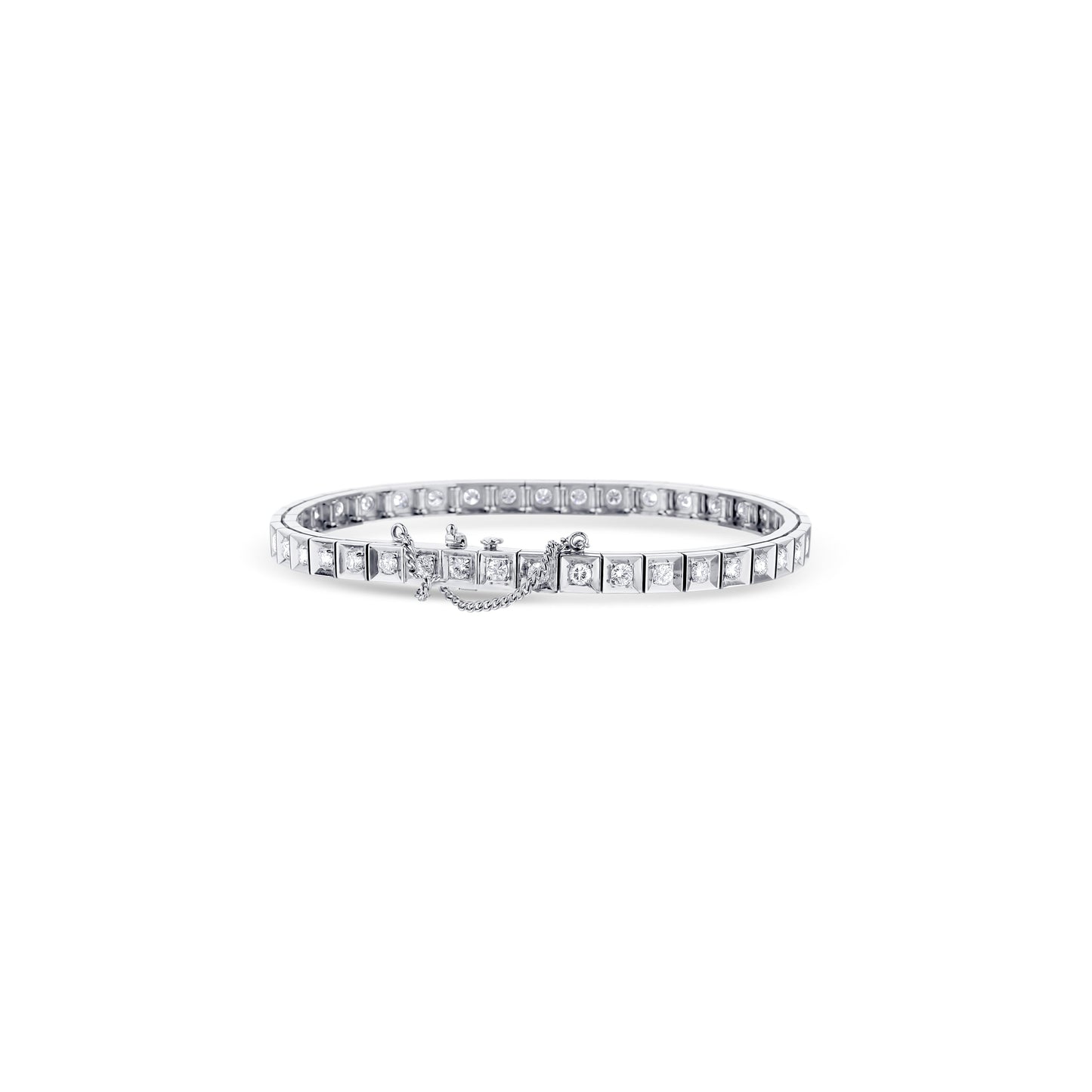 14K White Gold Diamond Tennis Bracelet